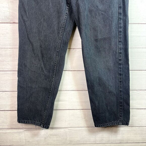 Vintage Anchor Blue Mens Black Gray Loose Jeans Size 30x30 Y2K 90s - Picture 4 of 11